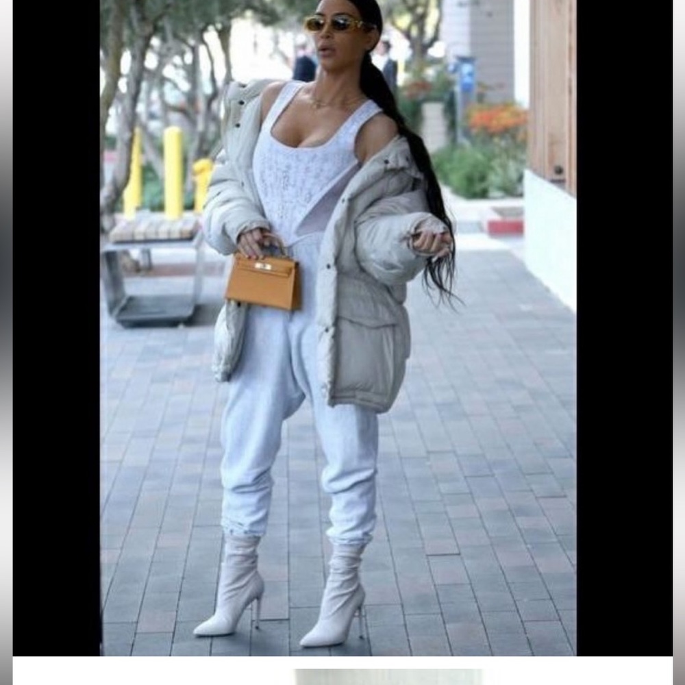 yeezy white booties
